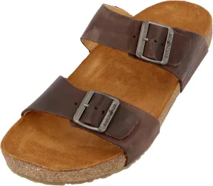 HAFLINGER Andrea Elegant Leather Sandals with Rubber Sole and Cork Latex Footbed Unisex