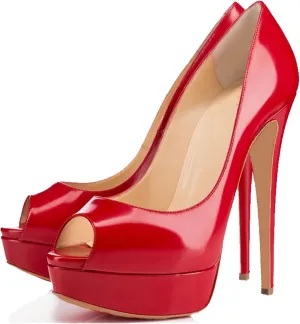 Hanfike Platform Sexy High Heels for Women Peep Toe Summer Dress Sandals Shoes