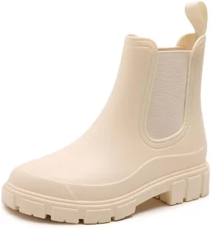Harssidanzar Womens Rain Boots Waterproof Garden Shoes Anti-Slip Short Rain Boots for Outdoor Work HL217US