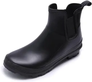 Harssidanzar Womens Short Rain Boots Waterproof Garden Shoes Anti-Slipping Ankle Rain Boots for Outdoor HL215US