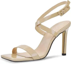 Heels For Women Stiletto High Heel Square Open Toe Dress Party Shoes For Women Adjustable Ankle Strap Heel