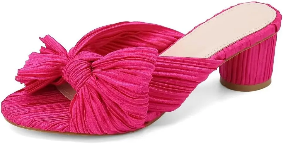 High Heeled Sandals for Women Bow Open-toe Slippers Comfortable Fashion Wedding Party Dress Pumps Shoes