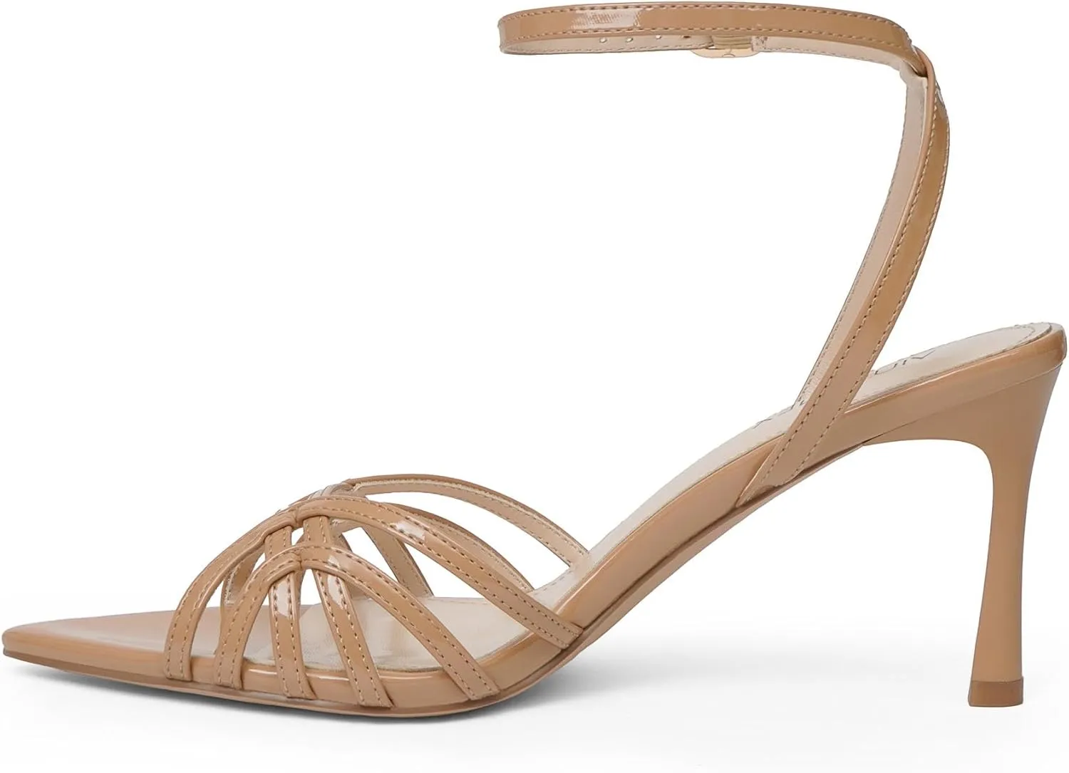 High Heels for Women Dressy Strappy Pointed Toe Heeled Sandals with Adjustable Ankle Strap and Sexy Stiletto Heel