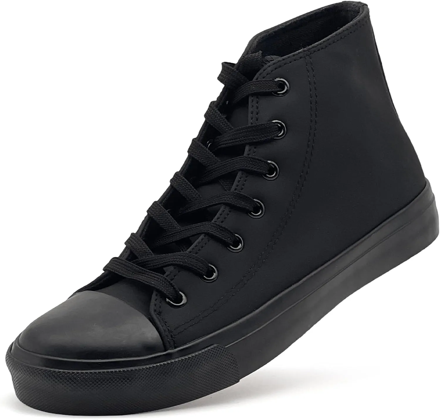 High Top Sneakers for Women Men Classic PU Leather Tennis Shoes Lace Up Fashion Breathable Walking Shoes High Tops