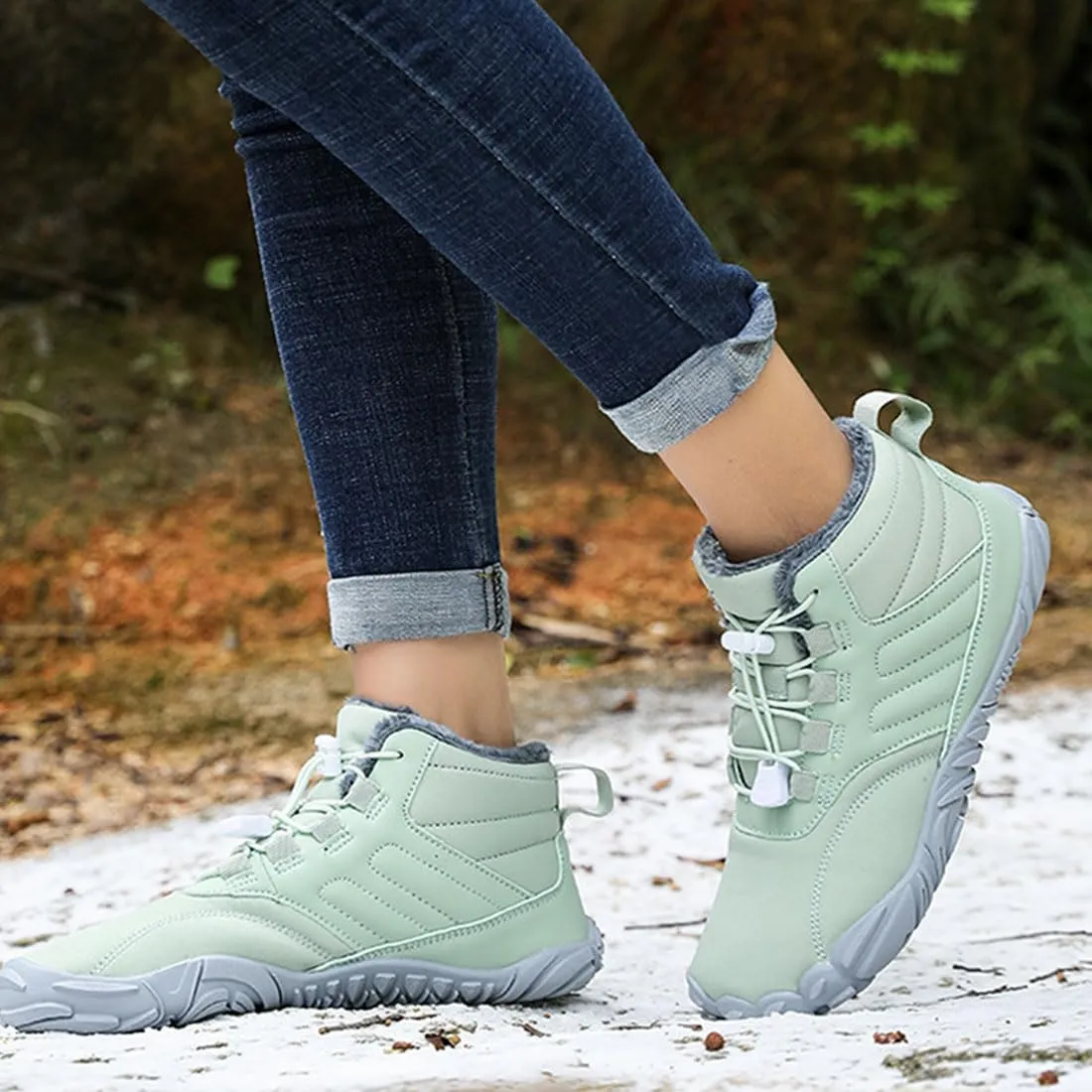 Hike Winter Footwear Barefoot Womens Mens, Waterproof Non-Slip Barefoot Winter Boots Wide Toe Box