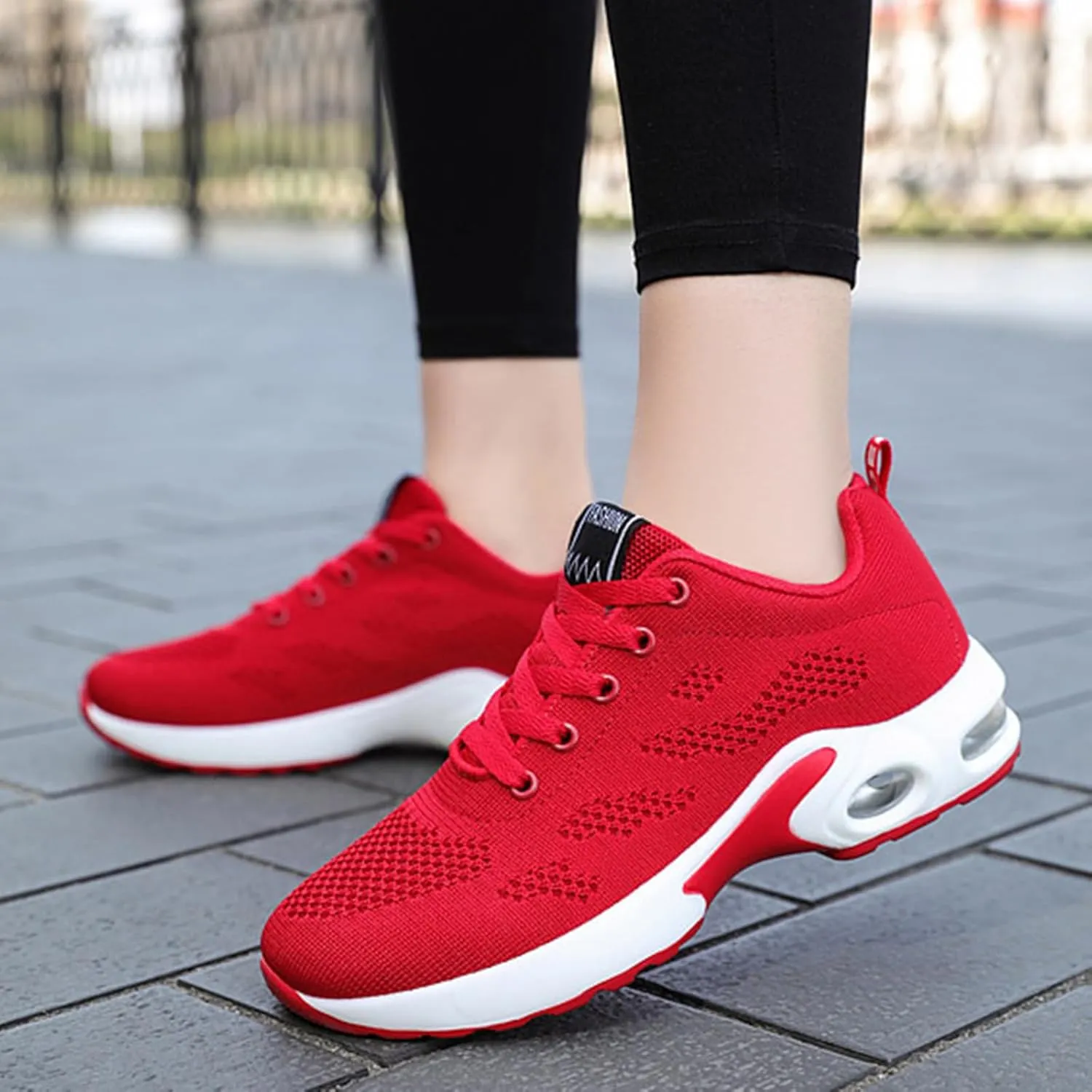 HINDOLA Womens Sneakers Air Cushion Running Shoes Lightweight Tennis Walking Shoes Mesh Breathable Sneakers Athletic Non Slip Shoes