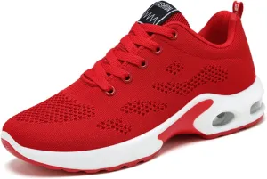 HINDOLA Womens Sneakers Air Cushion Running Shoes Lightweight Tennis Walking Shoes Mesh Breathable Sneakers Athletic Non Slip Shoes