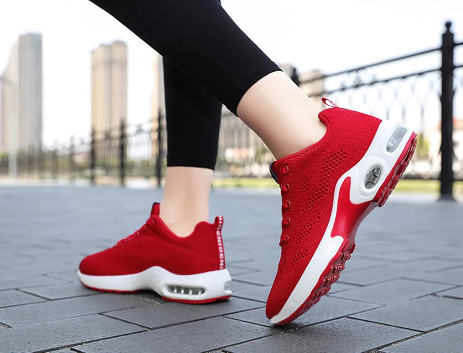 HINDOLA Womens Sneakers Air Cushion Running Shoes Lightweight Tennis Walking Shoes Mesh Breathable Sneakers Athletic Non Slip Shoes