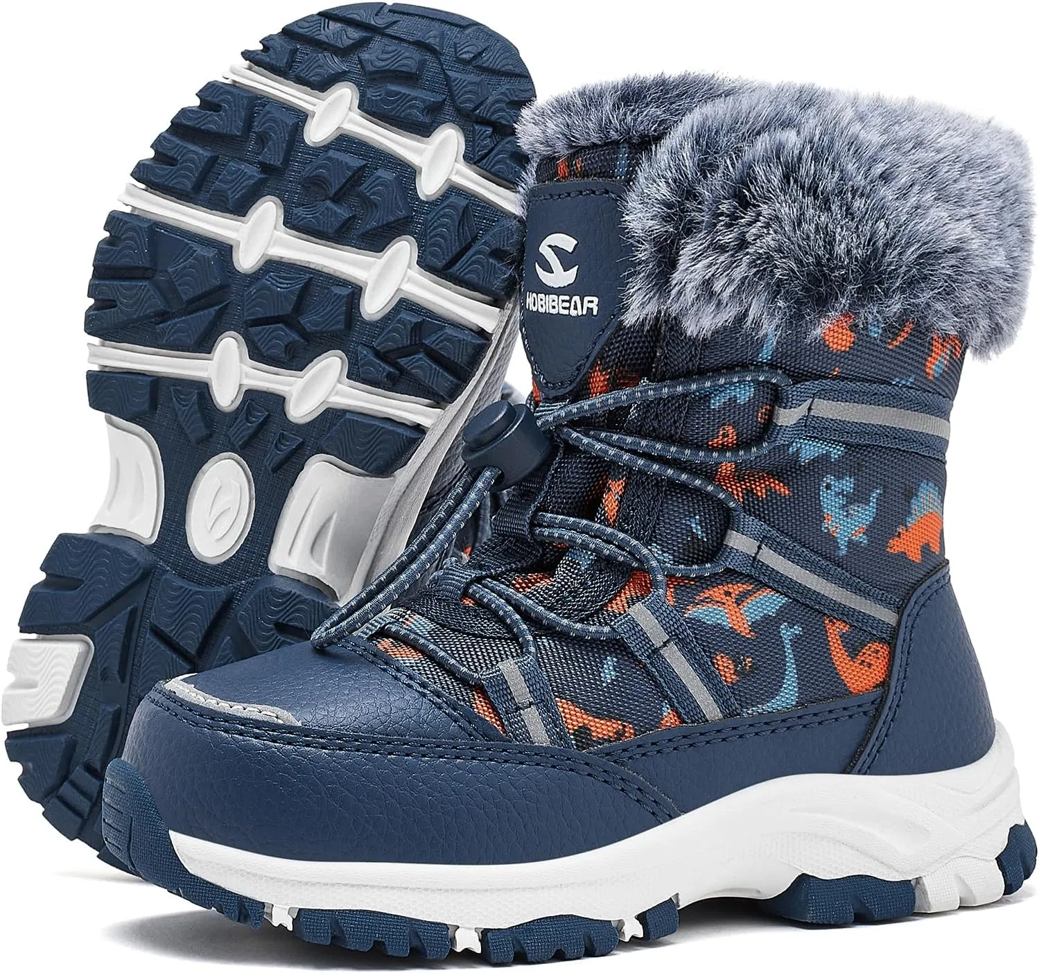HOBIBEAR Boys Girls Toddler Snow Boots Waterproof Slip Resistant Outdoor Winter Boot Shoes(Toddler/Little Kids/Big Kids)
