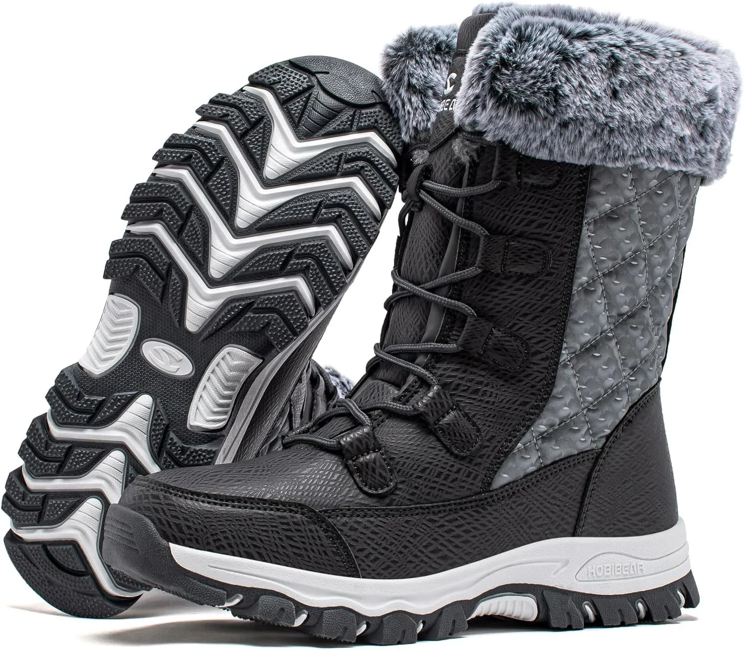 HOBIBEAR Girls Boys Kids Snow Boots Waterproof Slip Resistant Outdoor Winter Shoes(Kids/Little Kids/Big Kids)