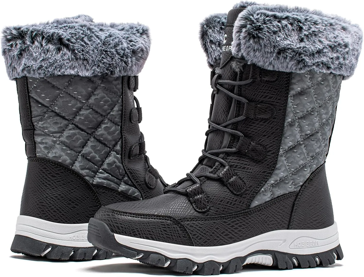 HOBIBEAR Girls Boys Kids Snow Boots Waterproof Slip Resistant Outdoor Winter Shoes(Kids/Little Kids/Big Kids)