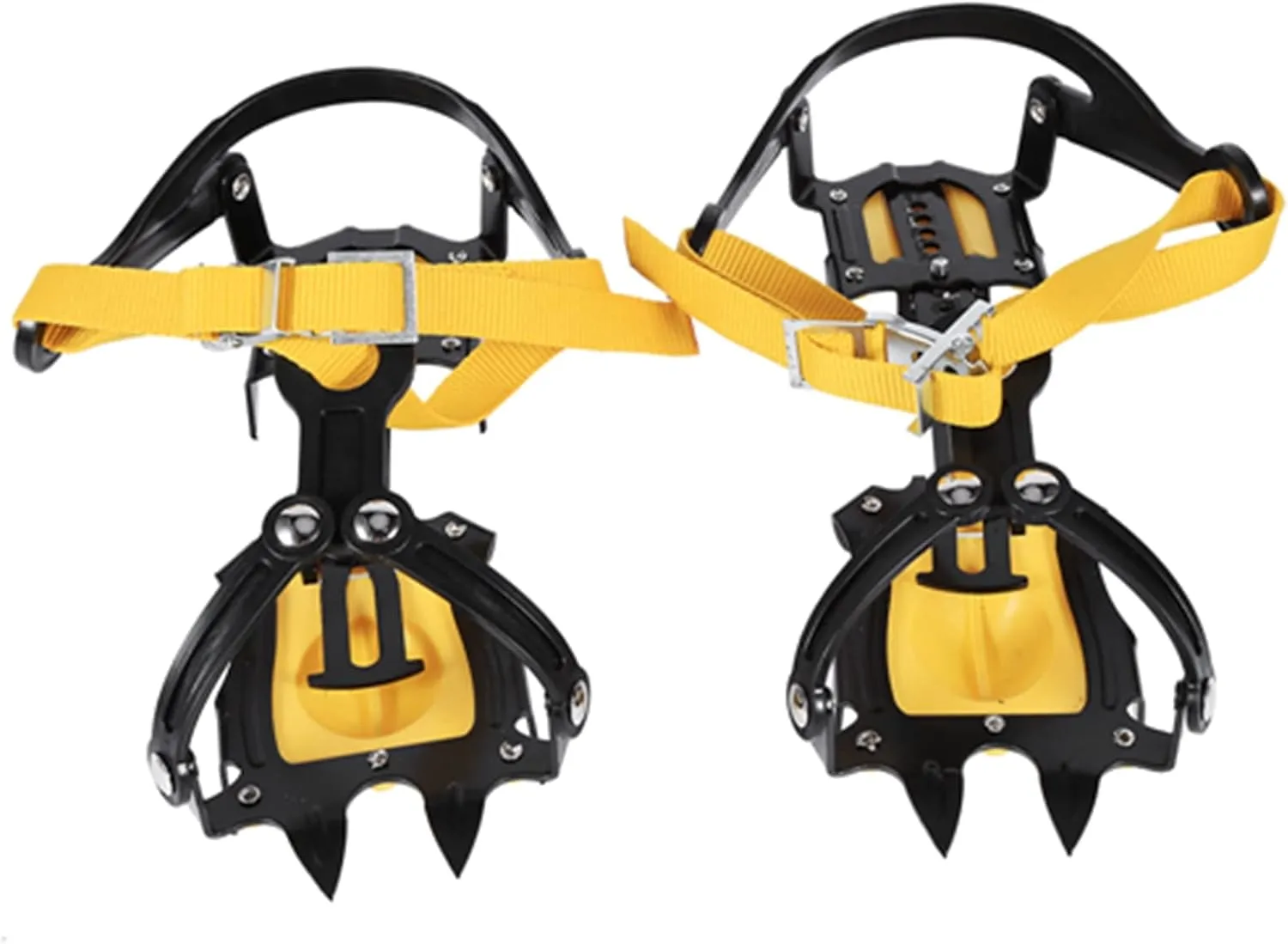 Ice Hiking Spikes, 1 Pair 10 Teeth Crampons Strap Binding Type Ice Grips Slip Resistant Cleats Cleats Anti Slip Spike Ice Ice Spikes for Hiking/984