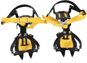 Ice Hiking Spikes, 1 Pair 10 Teeth Crampons Strap Binding Type Ice Grips Slip Resistant Cleats Cleats Anti Slip Spike Ice Ice Spikes for Hiking/984