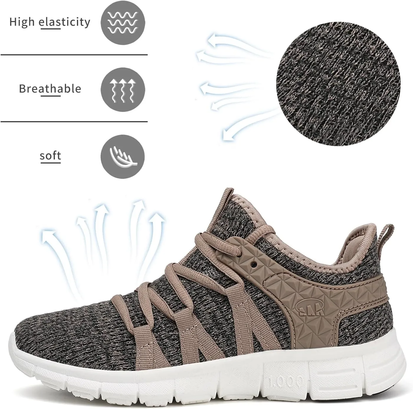 INZCOU Running Shoes Lightweight Tennis Shoes Non Slip Gym Workout Shoes Breathable Mesh Walking Sneakers