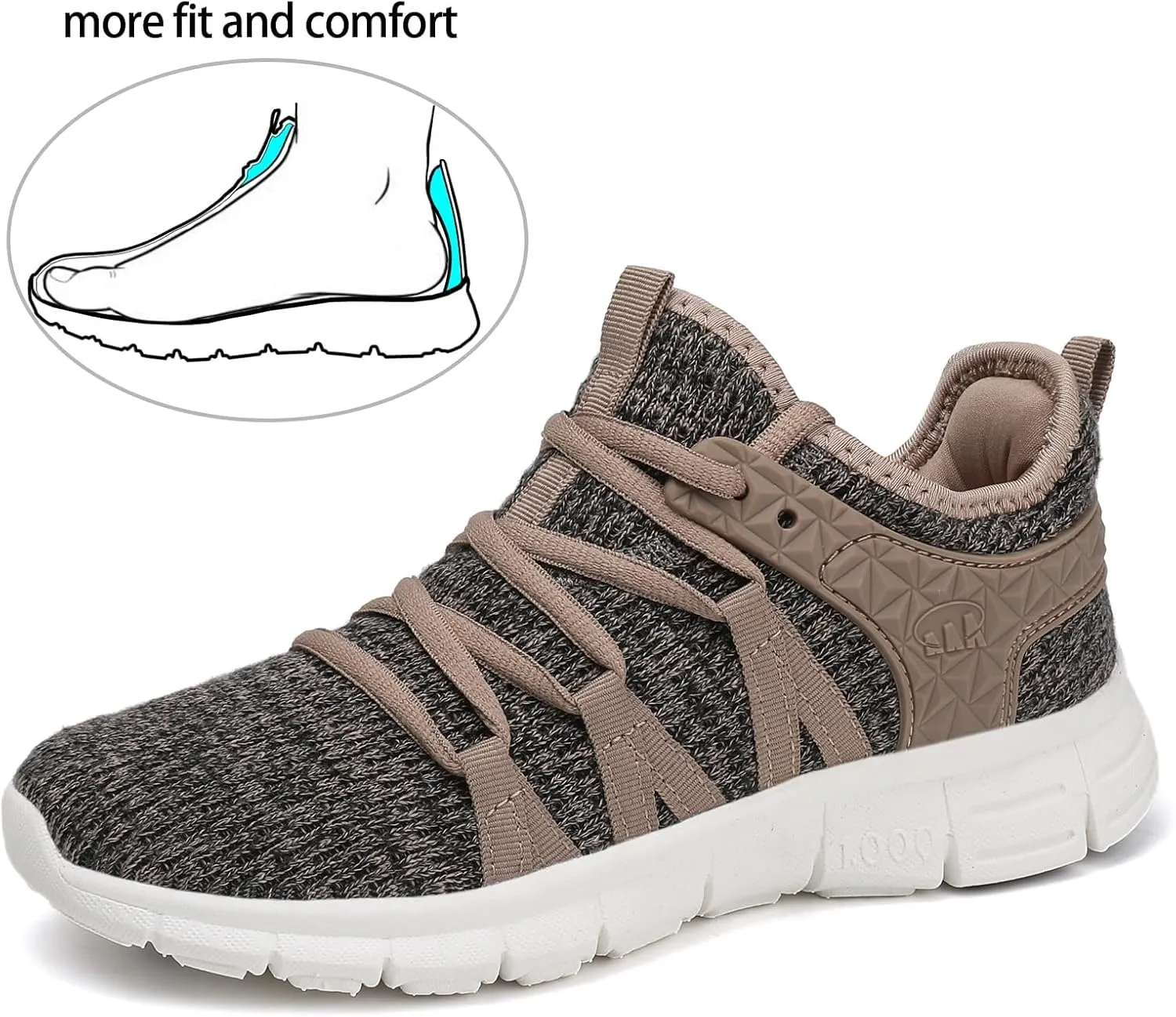 INZCOU Running Shoes Lightweight Tennis Shoes Non Slip Gym Workout Shoes Breathable Mesh Walking Sneakers