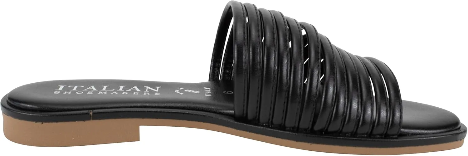 ITALIAN Shoemakers Monet Women's Sandal, banded low heel sandal for Women