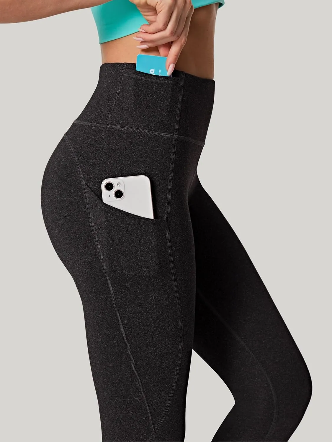 IUGA Leggings with Pockets for Women High Waisted Yoga Pants Women Tummy Control Workout Compression Running Leggings