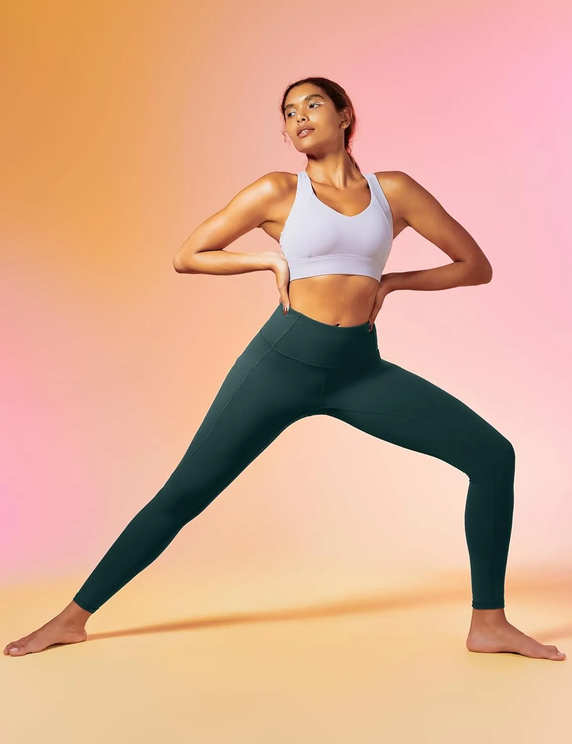 IUGA Leggings with Pockets for Women High Waisted Yoga Pants Women Tummy Control Workout Compression Running Leggings