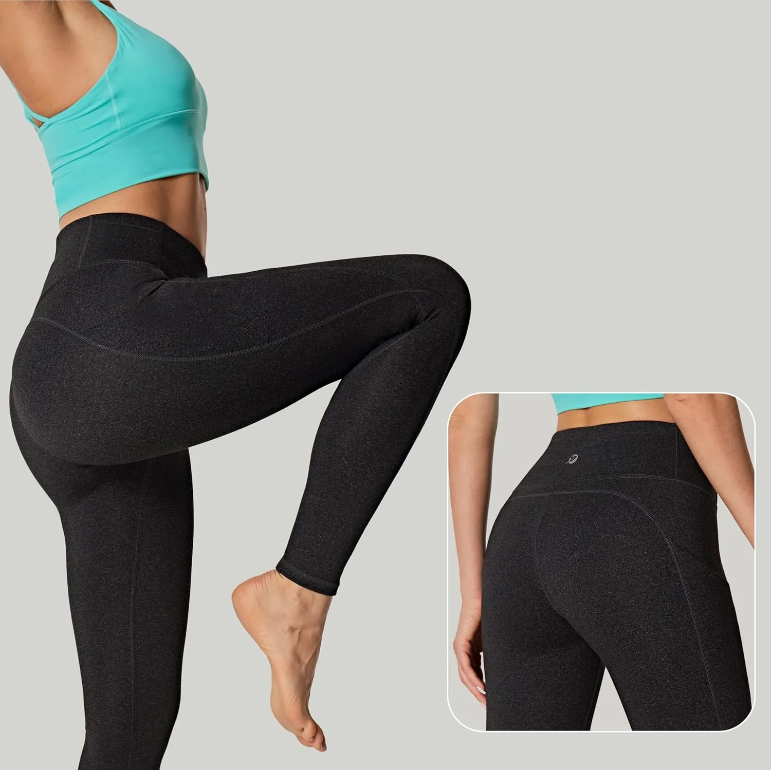 IUGA Leggings with Pockets for Women High Waisted Yoga Pants Women Tummy Control Workout Compression Running Leggings
