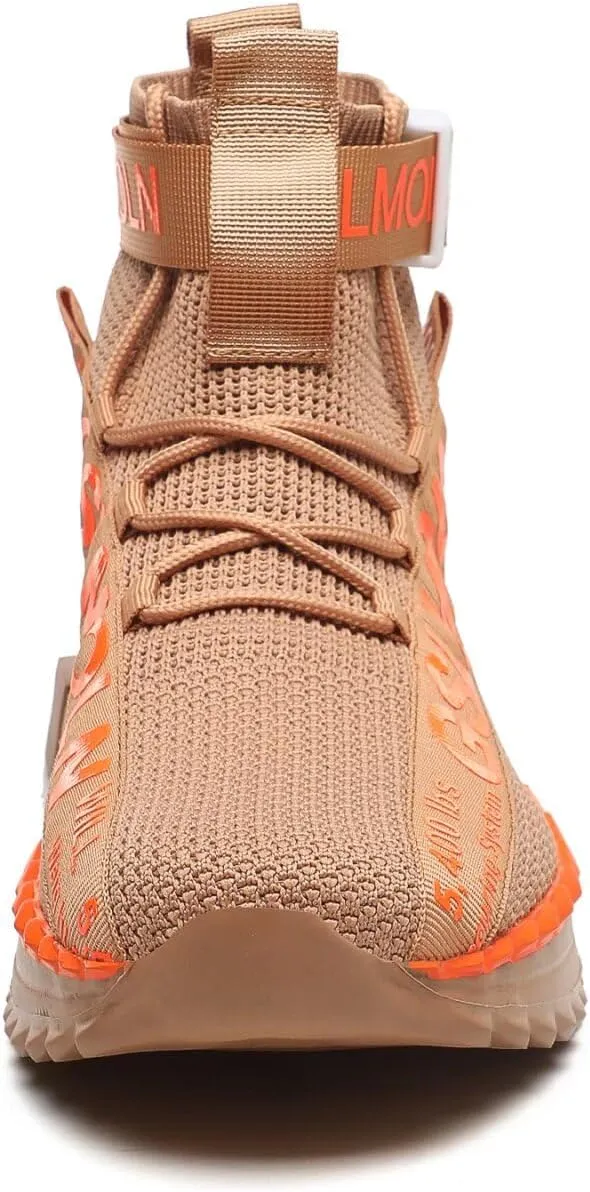 Jakcuz Lace up High Top Walking Shoes for Women Fashion Breathable Mesh Outdoor Sport Athletic Gym Casual Sneakers Ladies