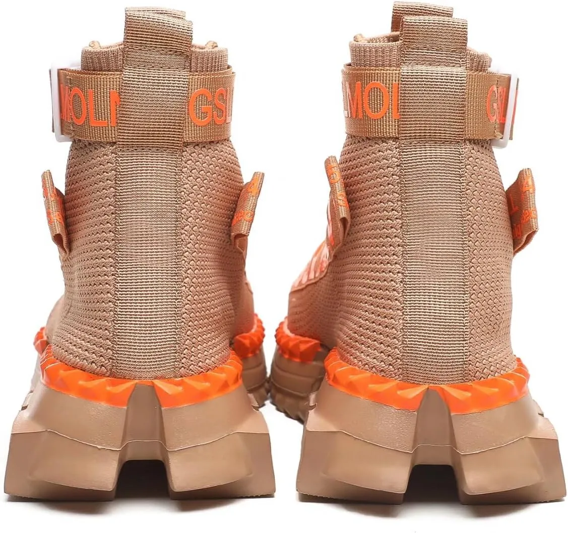 Jakcuz Lace up High Top Walking Shoes for Women Fashion Breathable Mesh Outdoor Sport Athletic Gym Casual Sneakers Ladies