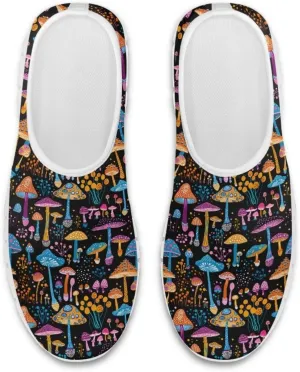Jeiento Slip-On Loafers for Women Mushroom Walking Flat Shoes Anti-Skid Casual Shoes