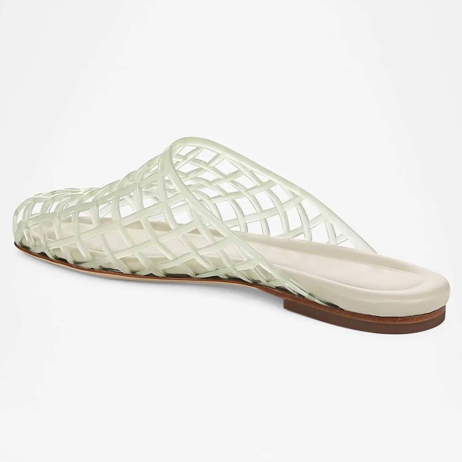 Jelly Shoes for Women Slip on Jelly Mesh Slides Comfortable Closed Toe Jelly Flats Sandals Jelly Summer Beach Slippers