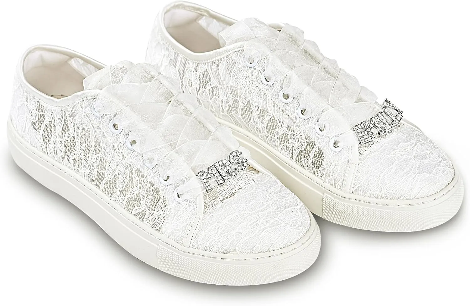 JIAJIA 8832 Wedding Shoes Bridal Sneakers Flats Bride Tennis Shoes Lace Sneakers - Personalized Customization Available