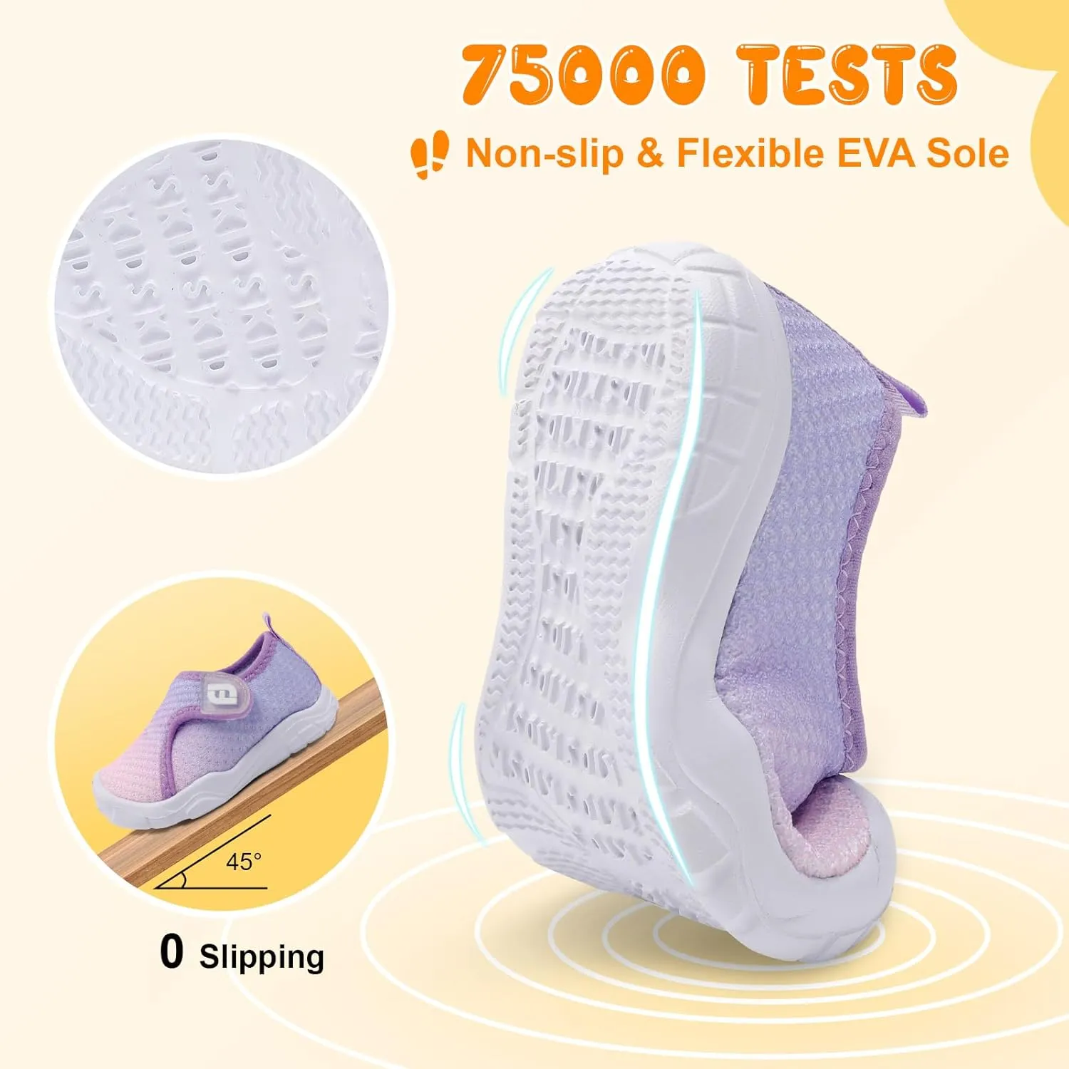 JOINFREE Toddler Barefoot Breathable Kids Sneakers - Lightweight Walking Shoes, Slip On Tennie Shoes Protect Toes for School
