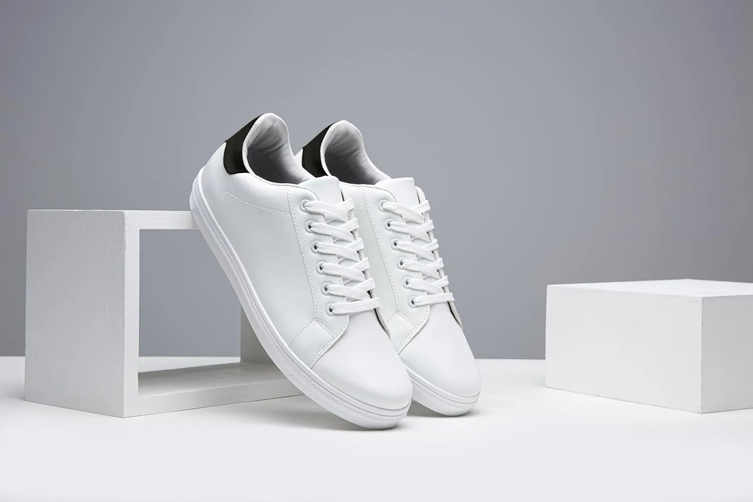 Jousen Men's Fashion Sneakers White Shoes for Men Casual Breathable Shoes