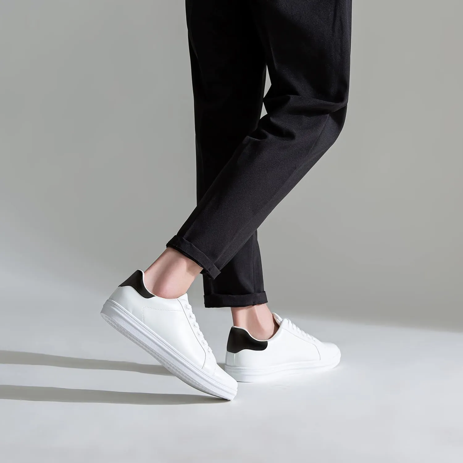 Jousen Men's Fashion Sneakers White Shoes for Men Casual Breathable Shoes