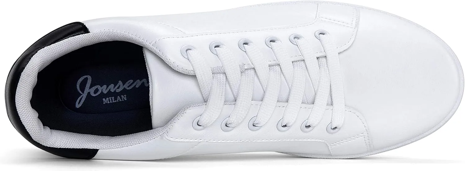 Jousen Men's Fashion Sneakers White Shoes for Men Casual Breathable Shoes