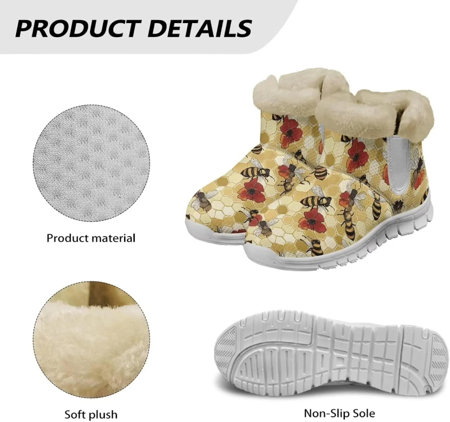 JoyLamoria Green Sea Turtle Winter Snow Boots for Women Anti Slip Warm Boots Fuzzy Fluffy Ankle Booties for Women Teens Cold Weather Walking Sneakers Boots