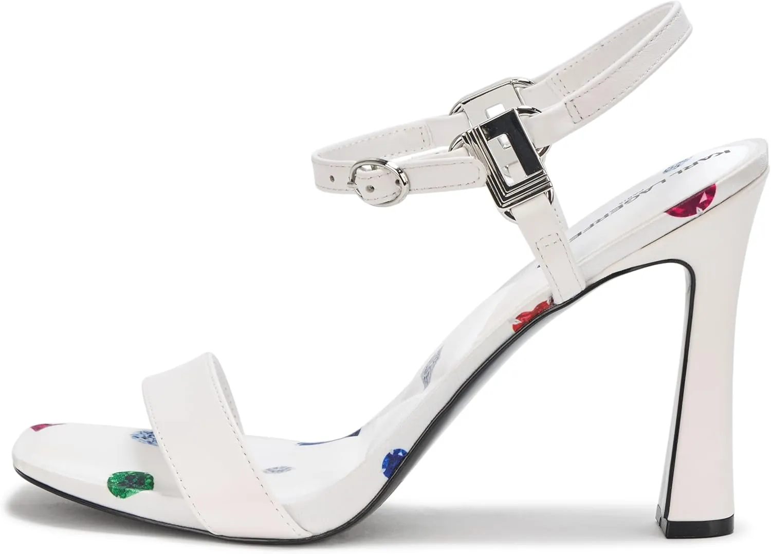 Karl Lagerfeld Paris Women's Evening Cushioned Insole Cybil-Ankle Strap Sandal Heeled