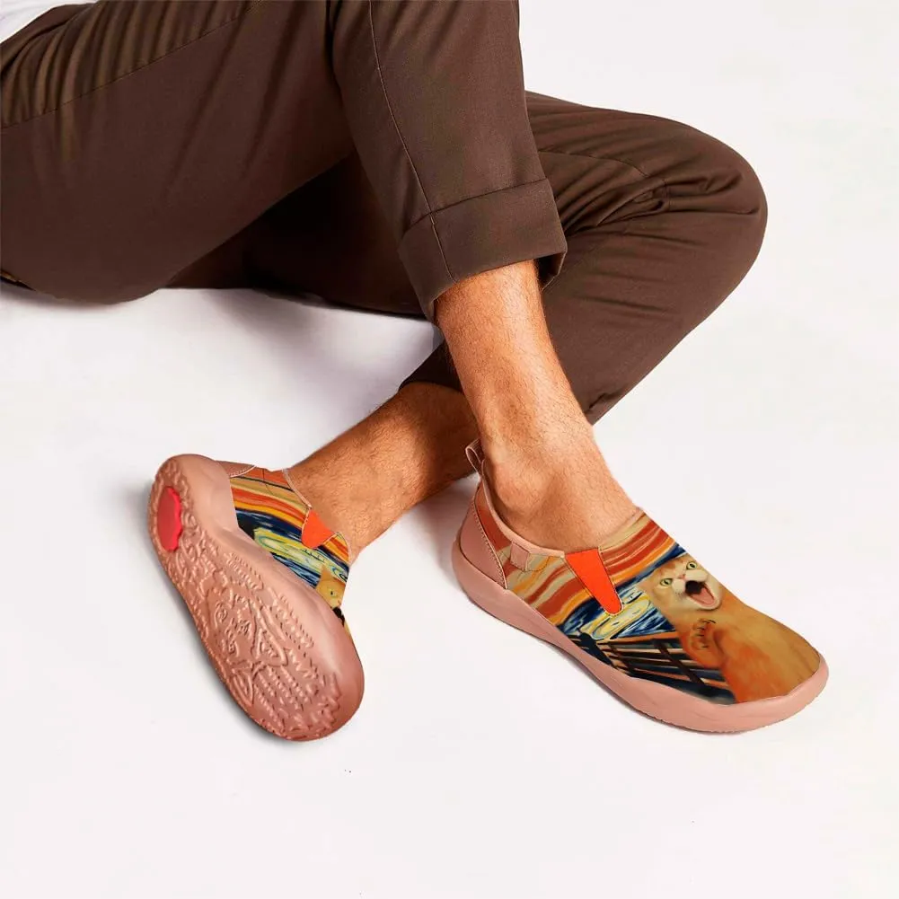 Kid's Casual Walking Sneakers Art Painted Slip On Loafers Lightweight Comfort Travel Shoes Animal Pattern