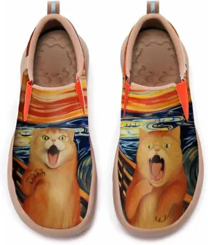 Kid's Casual Walking Sneakers Art Painted Slip On Loafers Lightweight Comfort Travel Shoes Animal Pattern