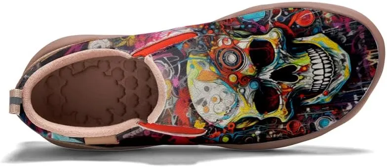 Kid's Slip-on Loafers Boys Girls Casual Shoes Lightweight Comfort Fashion Leather Sneakers Charm of Skulls