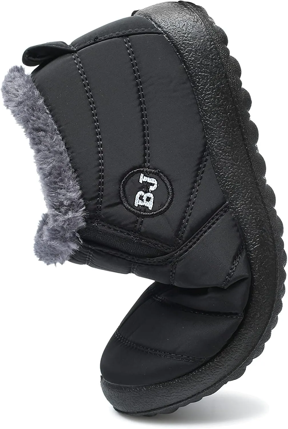 L-RUN Womens Winter Snow Boots Fur Lined Warm Ankle Boots Slip on Men's Snow Ankle Boots Lightweight Outdoor Footwear