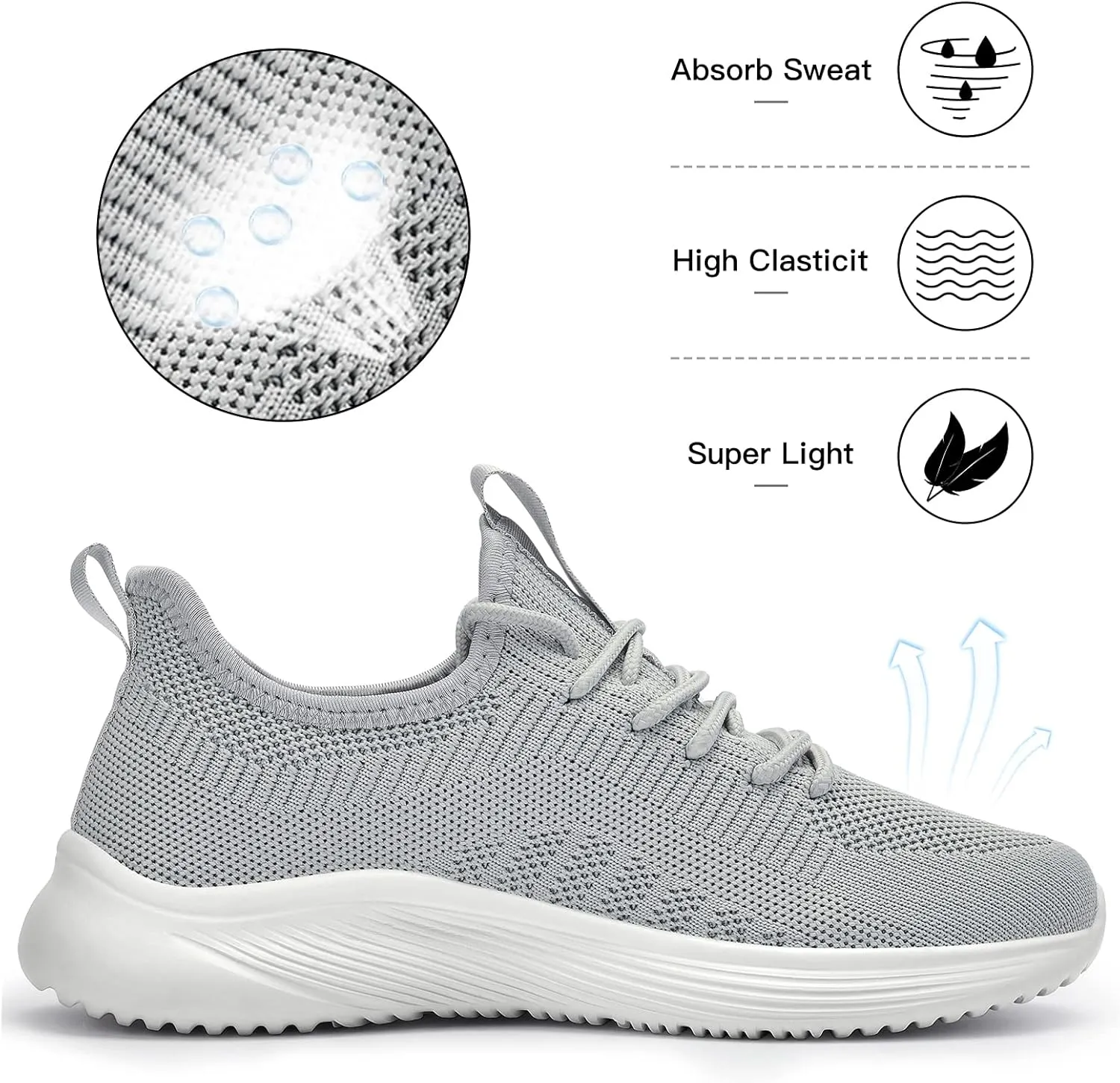 Lamincoa Womens Walking Shoes Slip On Lightweight Memory Foam Cheer Sneakers for Tennis Gym Running Workout Yoga