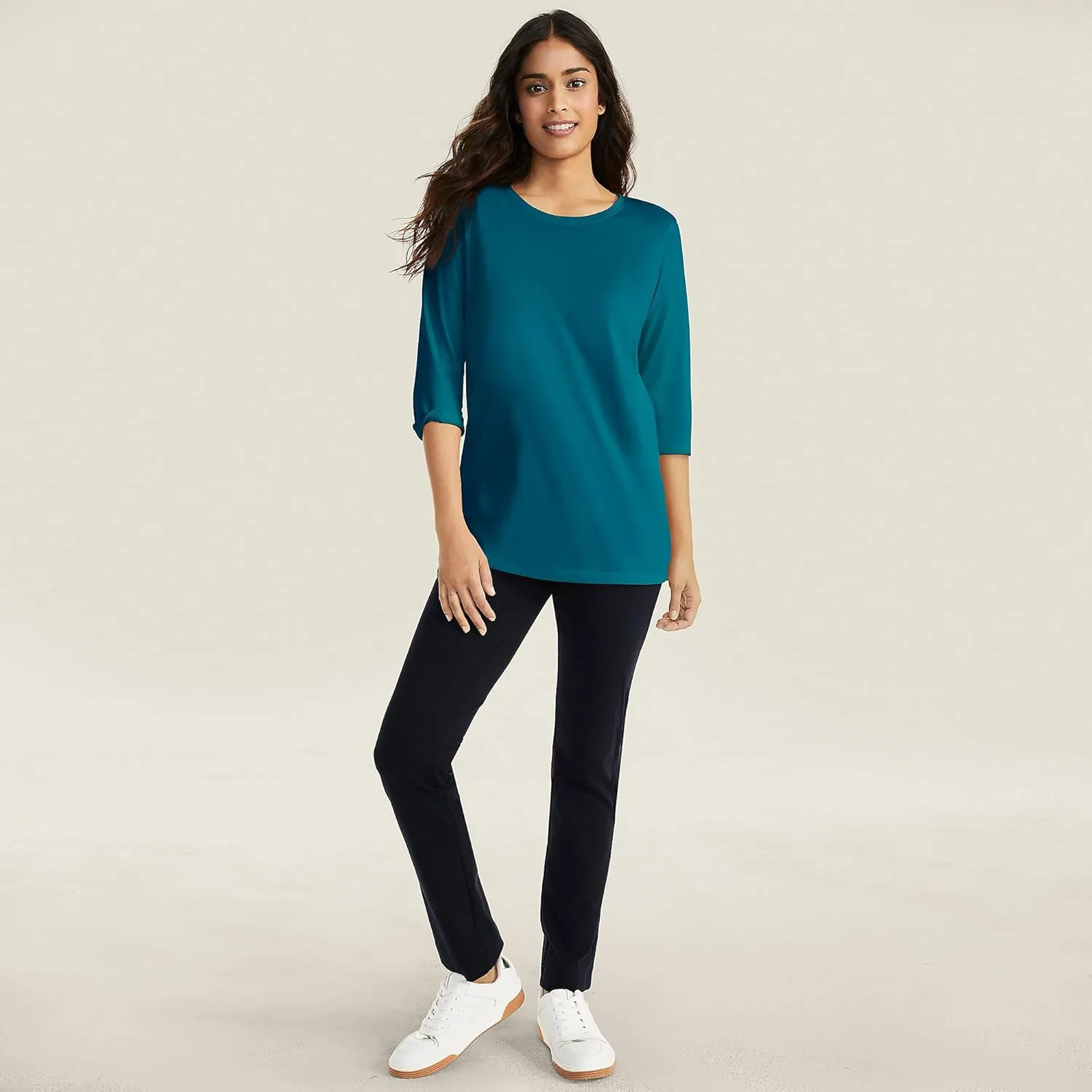 Lands' End Women's Starfish Mid Rise Slim Leg Pants