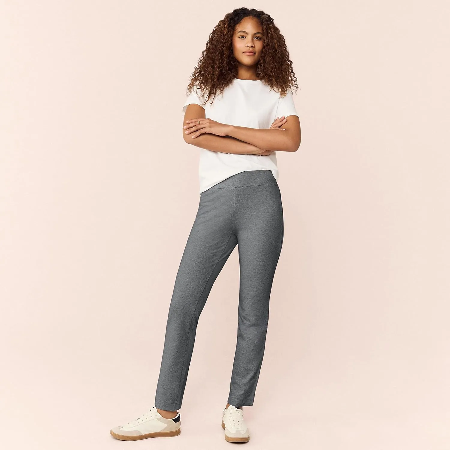 Lands' End Women's Starfish Mid Rise Slim Leg Pants