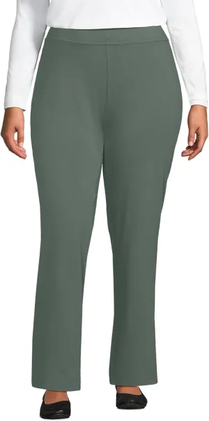 Lands' End Women's Starfish Mid Rise Straight Leg Pants