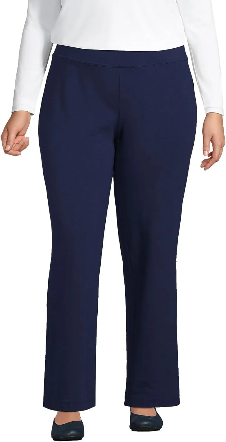 Lands' End Women's Starfish Mid Rise Straight Leg Pants