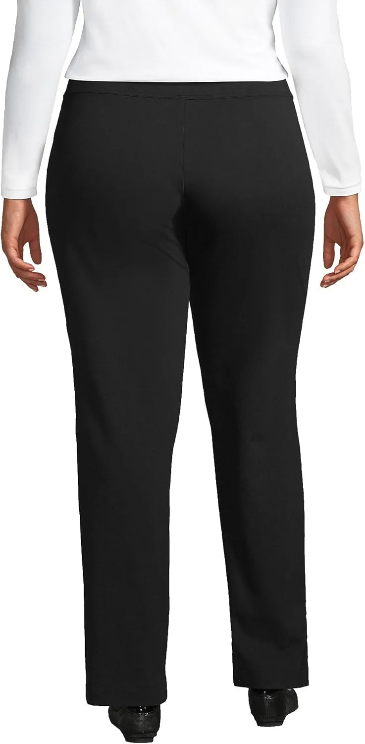 Lands' End Women's Starfish Mid Rise Straight Leg Pants