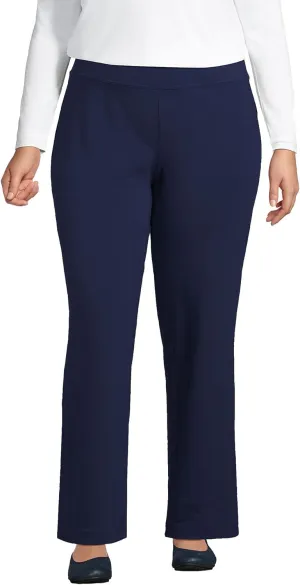 Lands' End Women's Starfish Mid Rise Straight Leg Pants