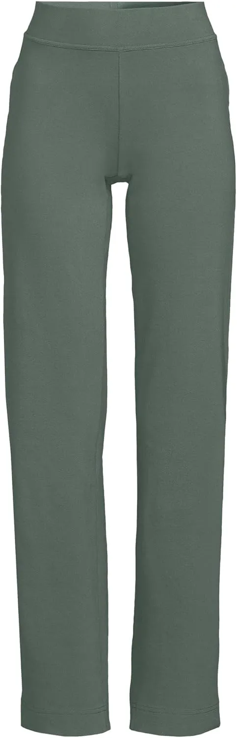 Lands' End Women's Starfish Mid Rise Straight Leg Pants