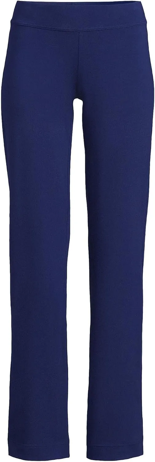 Lands' End Women's Starfish Mid Rise Straight Leg Pants