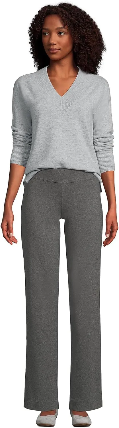 Lands' End Women's Starfish Mid Rise Straight Leg Pants