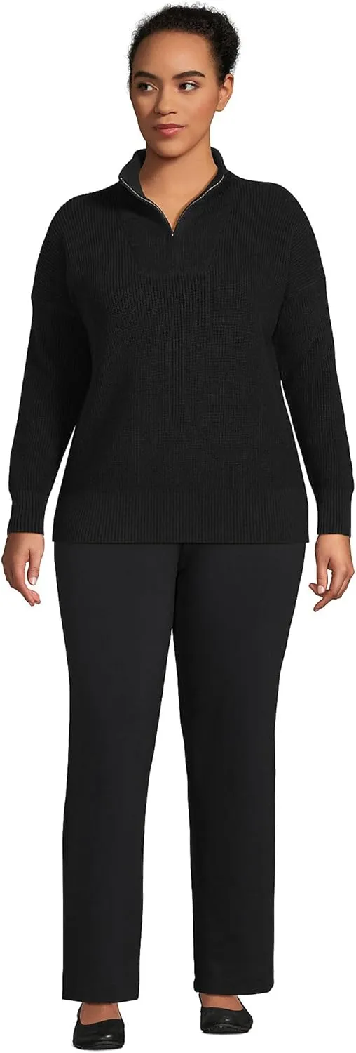 Lands' End Women's Starfish Mid Rise Straight Leg Pants