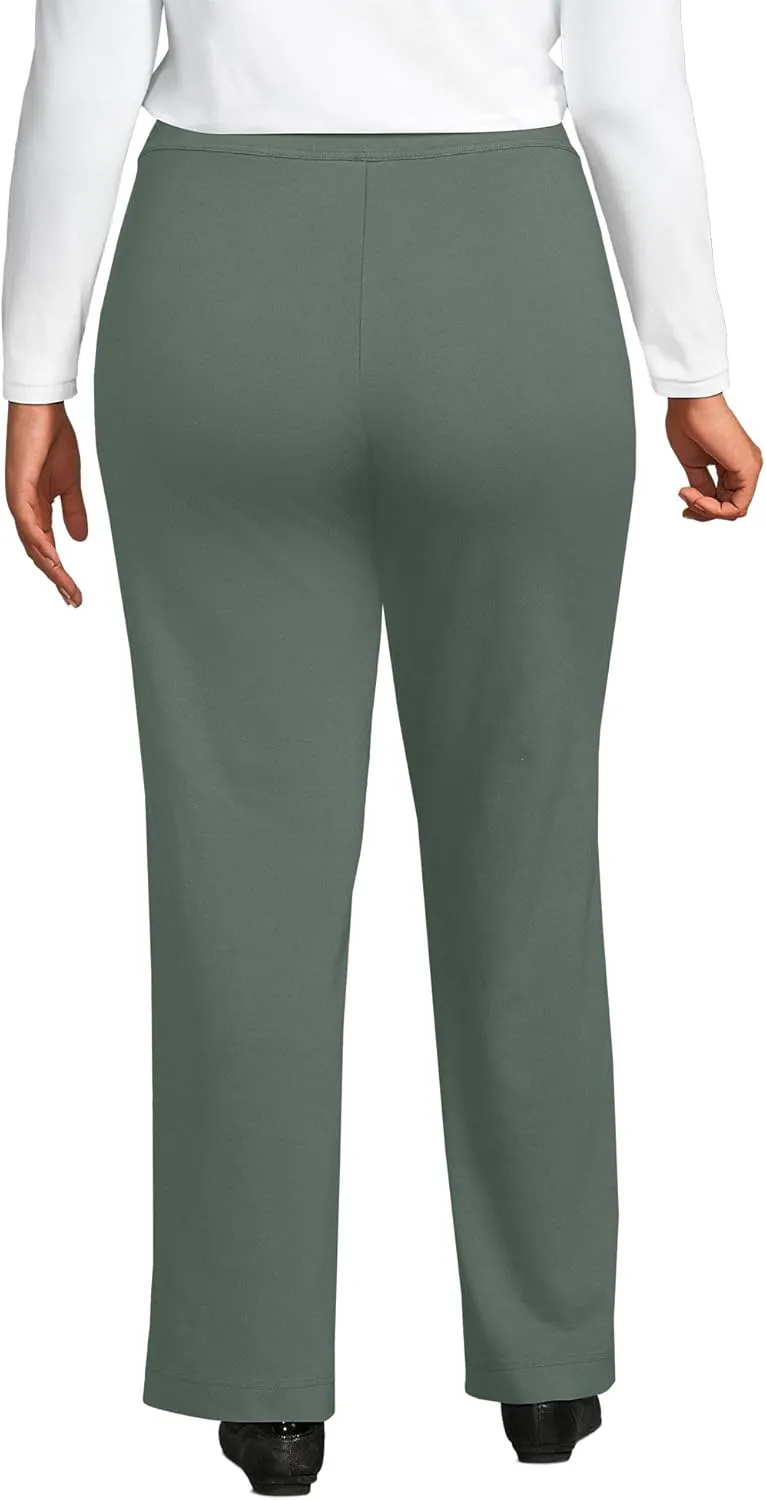 Lands' End Women's Starfish Mid Rise Straight Leg Pants